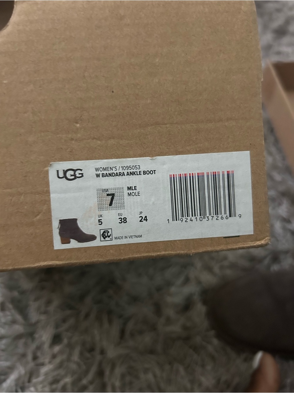 UGG W Bandara Ankle Boot — Mole (Brown)